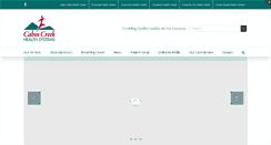 Desktop Screenshot of cabincreekhealth.com